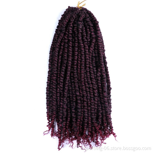 Passion twist crochet braiding hair synthetic crochet braid extension pre twisted passion twist